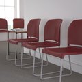 Flash Furniture Burgundy Plastic Stack Chair RUT-238A-BY-GG